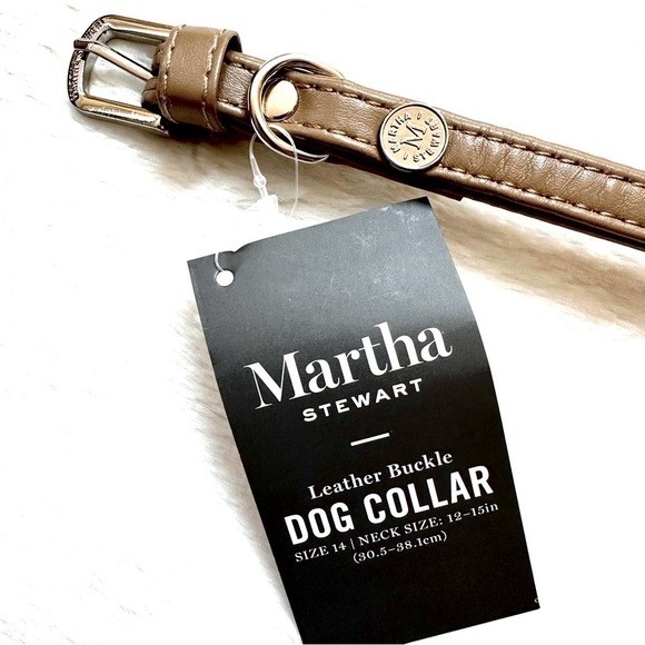 🔴 5 for $10 ONE Martha Stewart Leather Buckle Dog Collar Size 14 Neck 12” 15” - Picture 1 of 6